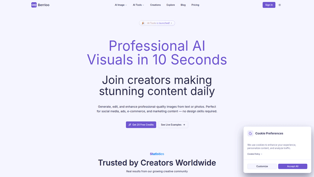 Berrioo – The Easiest Way to Create Stunning Images with AI screenshot 2
