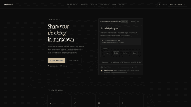 Draftmark — Markdown sharing for async collaboration screenshot 2