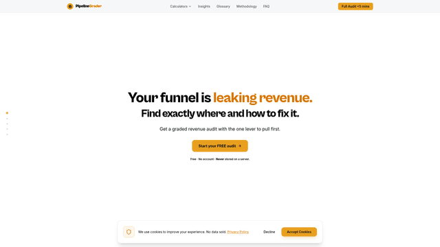 PipelineGrader — Free Revenue Audit Tools for B2B Founders screenshot 2