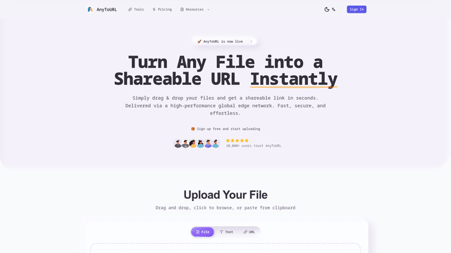 AnyToURL screenshot 2