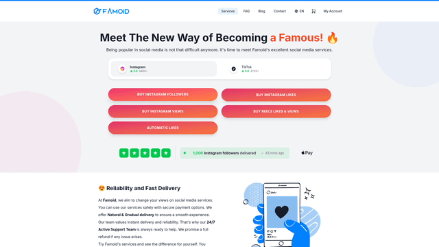 Famoid: Buy Instagram Likes, Followers & More | Now $0.99 screenshot 2