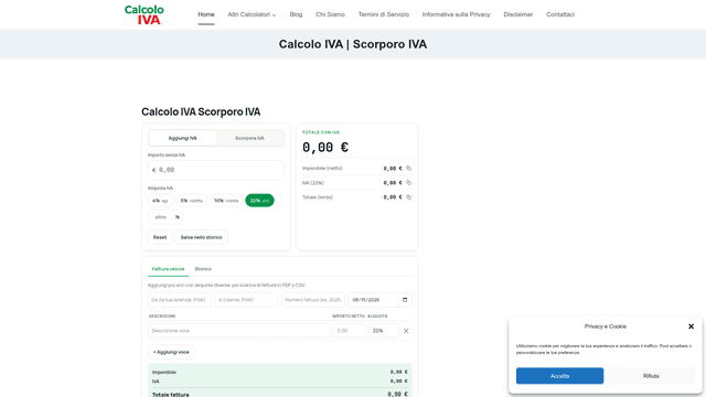 Calcolo IVA | Scorporo IVA - TheCalcoloIVA screenshot 2