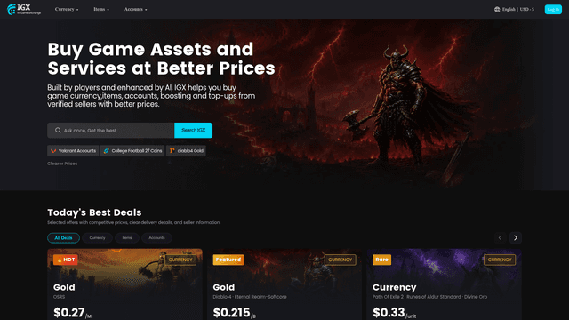 AI powered game market screenshot 2