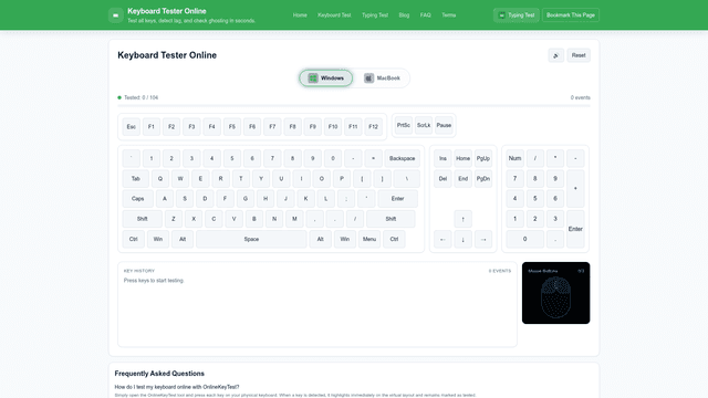 Keyboard Test Online — Free, Fast & Instant screenshot 2