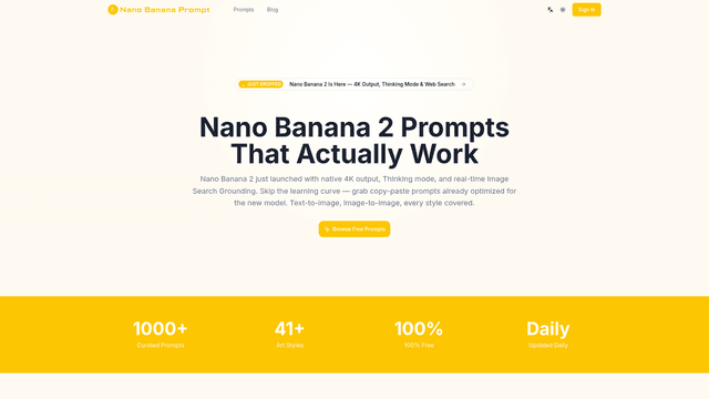 Nano Banana Prompt - The #1 Prompt Library for Nano Banana 2 screenshot 2