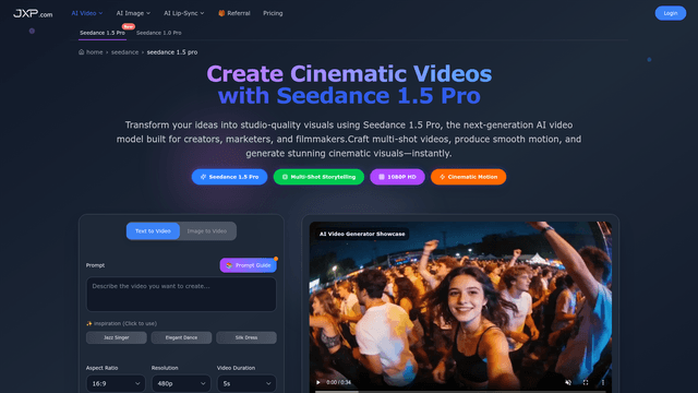 Seedance 1.5 Pro AI Video Generator – Create Stunning Videos screenshot 1