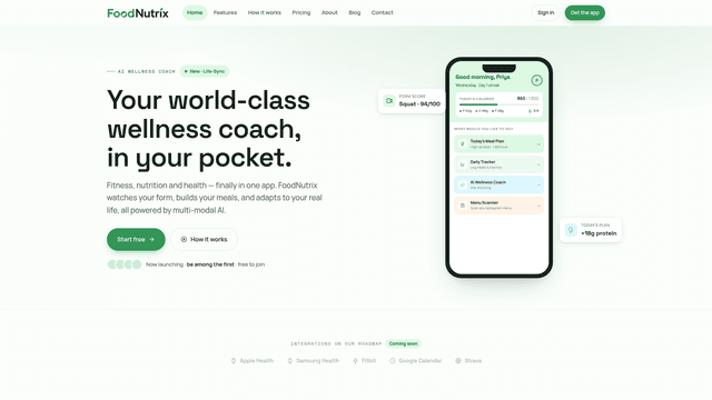 FoodNutrix — Your AI Wellness Coach, in Your Pocket screenshot 2