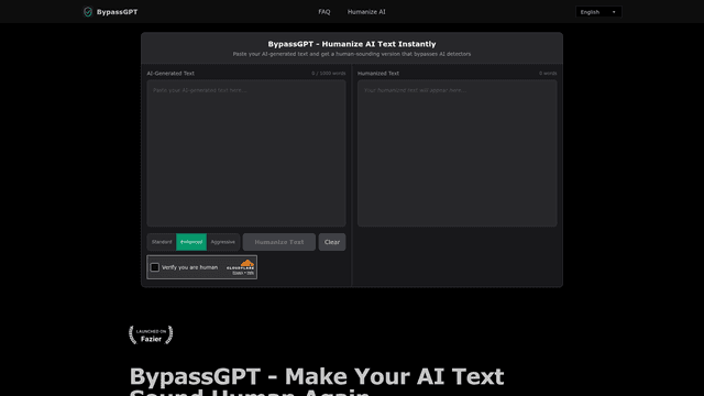 BypassGPT - Free AI Text Humanizer Online screenshot 2