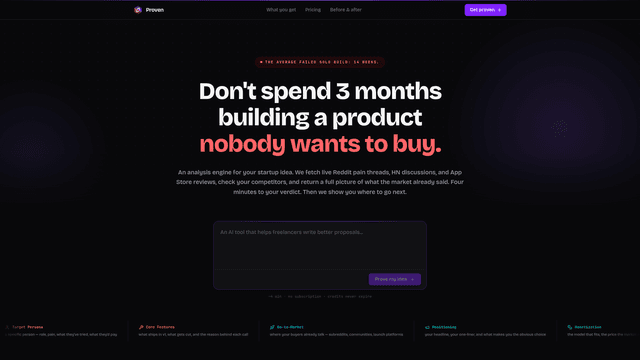 Proven — Validate your idea before you build it screenshot 2