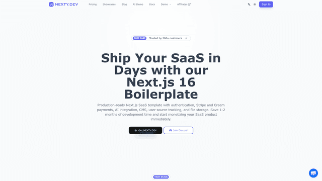 NEXTY.DEV - Next.js 16 SaaS Boilerplate & Starter Kit screenshot 2