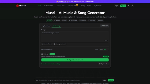 Musci.io - Best AI Music Generator | Create Music with AI screenshot 2