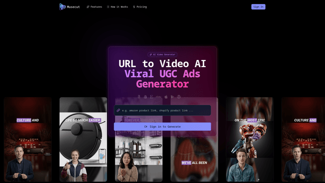 MuseCut - URL to Video AI Ad Generator screenshot 2