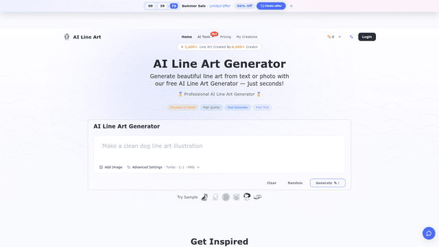 AI Line Art Generator - Create Line Art Drawing For Free screenshot 2