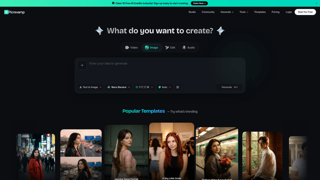 All-in-One AI Image, Video & Audio Suite - Picrevamp screenshot 2
