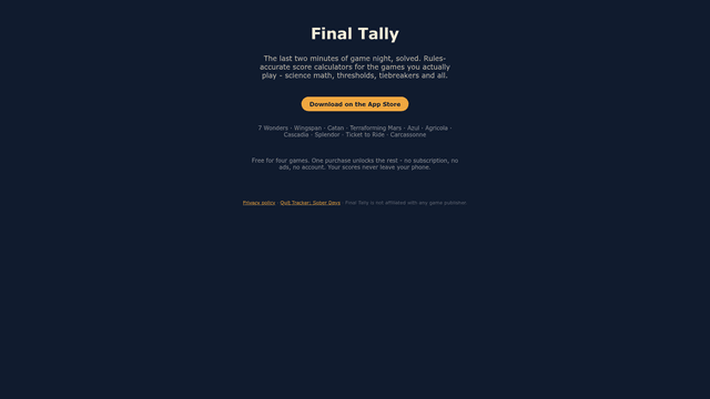 Final Tally: Score Keeper screenshot 1