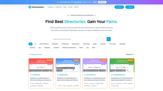 DirectoryFame - Discover Top Launch Directories screenshot 2