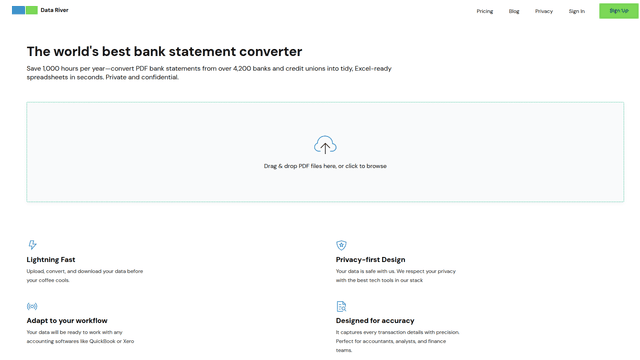 The World's Best Bank Statement Converter | Data River screenshot 2