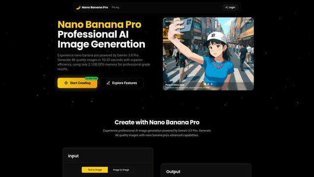 Nano Banana Pro - AI Image Generation Platform screenshot 1
