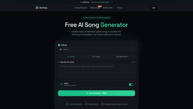 GenSong screenshot 1