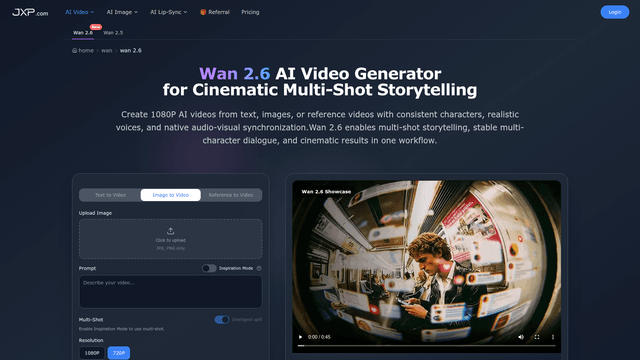 Wan 2.6 AI Video Generator – Multi-Shot & Reference Video screenshot 1