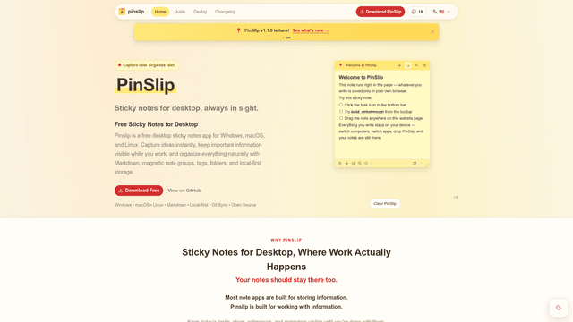 Free Desktop Sticky Notes for Windows, macOS & Linux screenshot 1