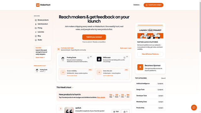 MakerHunt - Discover & Launch Maker Products screenshot 2