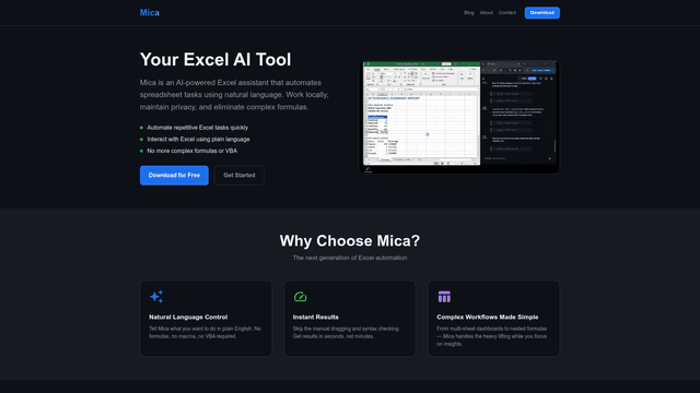 Mica – AI Excel Tool to Chat with Spreadsheets screenshot 2