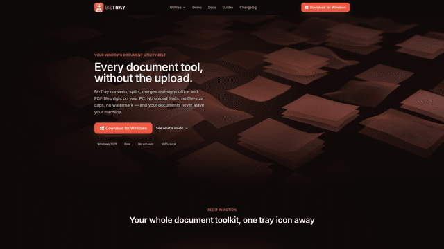 BizTray screenshot 2