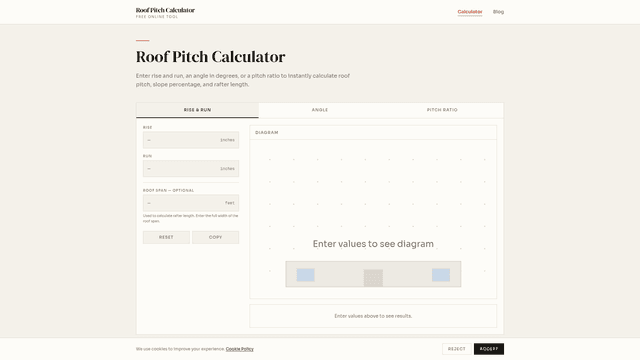 Roof Pitch Calculator screenshot 2