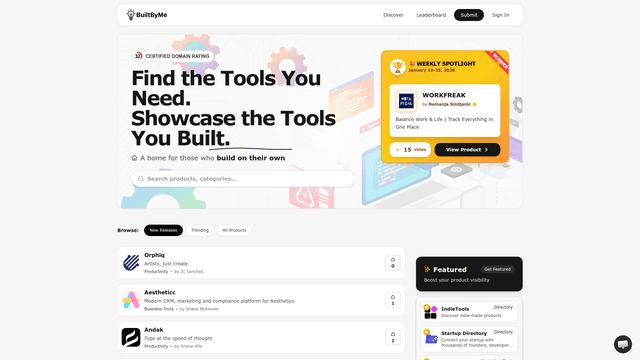 BuiltByMe - Discover Products Built by Indie Makers screenshot 2