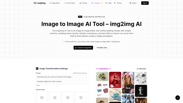 AI img2img Tool – Image Transformation Without Losing Detail screenshot 1