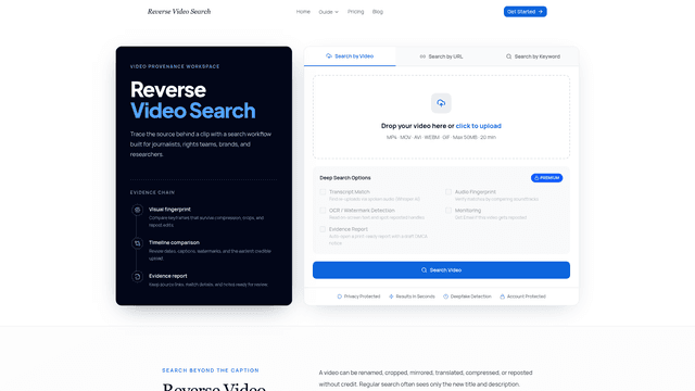 Reverse Video Search | Find Original Video Sources screenshot 1