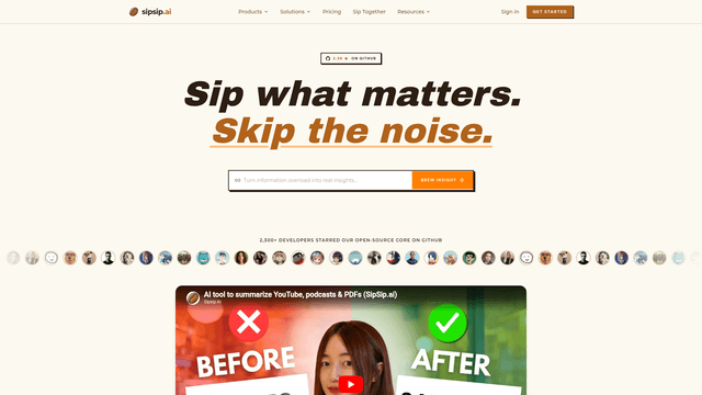 sipsip.ai — AI Summarizer for YouTube, Podcasts & Files screenshot 2