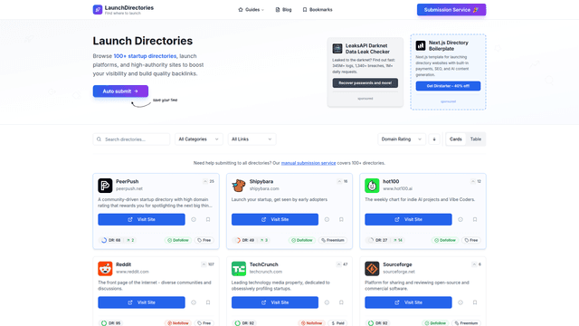 100+ Best Startup Directories to Launch Your Product screenshot 2