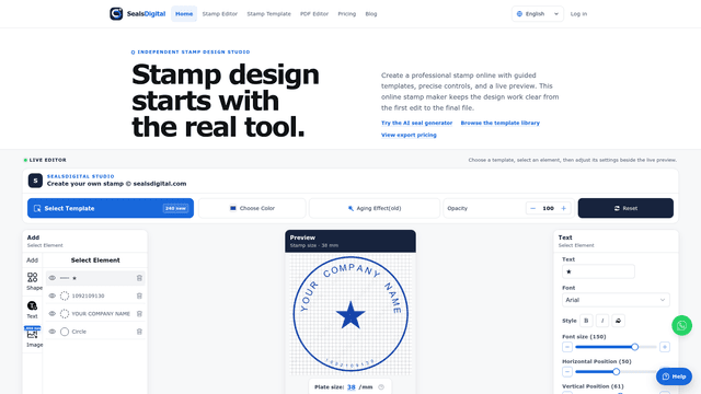 Digital Stamp Maker for Business Documents screenshot 2