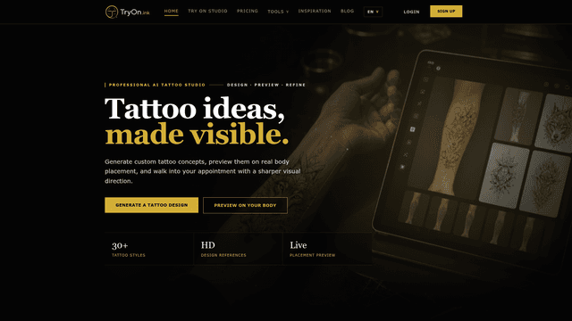 AI Tattoo Generator | Create Custom Tattoo Designs Online screenshot 2