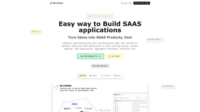 Buildsaas - Build Your SaaS in Minutes screenshot 1