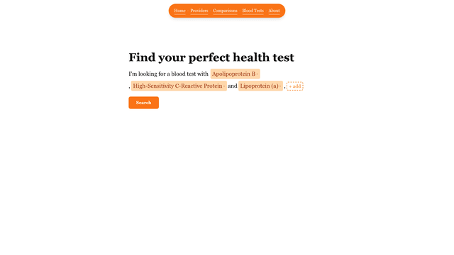 Blood Test Comparison screenshot 1