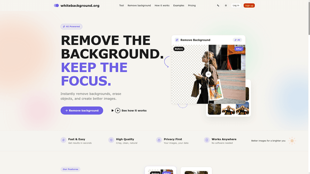 Make Photo Background White — Free Online Tool, No Sign Up screenshot 2