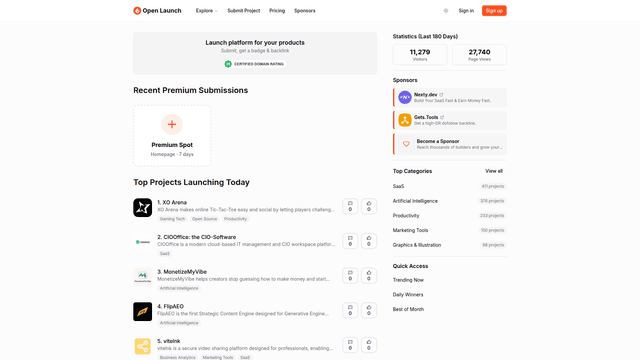Open Launch - Alternatives to Product Hunt screenshot 2