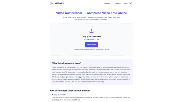 Video Compressor — VidPackit screenshot 2