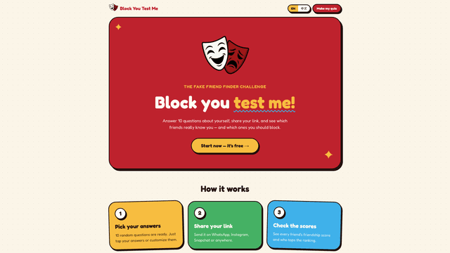 Block You Test Me Quiz screenshot 1