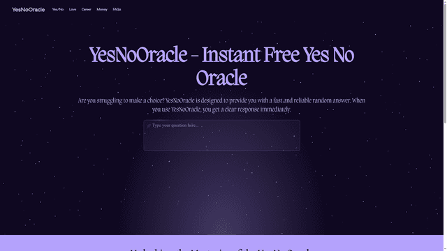 YesNoOracle | Instant Free Yes No Oracle Tarot Guidance screenshot 1