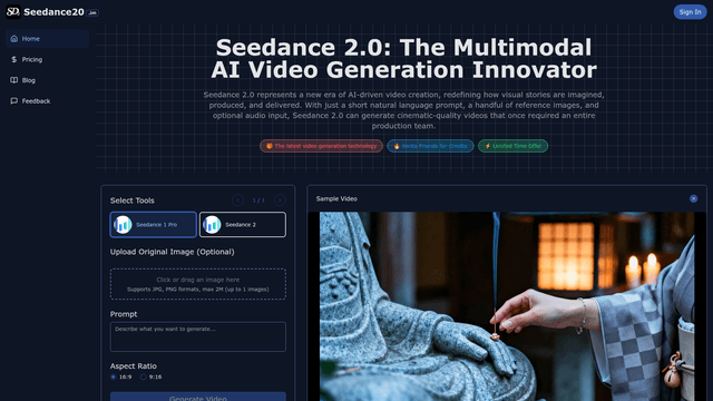 Seedance 2.0 screenshot 1