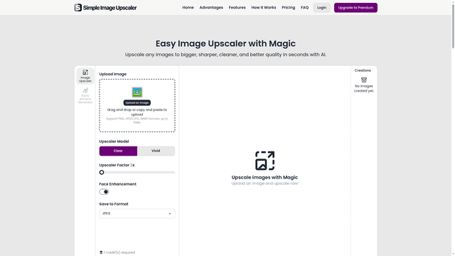 Simple Image Upscaler: Upscale Images Online for Free screenshot 1