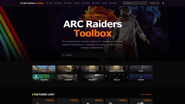 ARC Raiders Toolbox | Items, Quests, Maps, Projects, Hideout screenshot 2