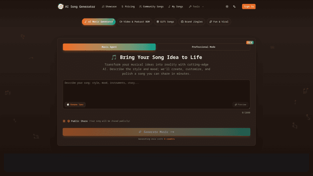 AI Song Generator screenshot 1
