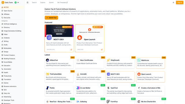 Gets.Tools - Discover Best AI Tools & SaaS Solutions screenshot 2