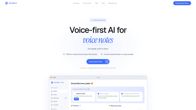 Mumble AI screenshot 2