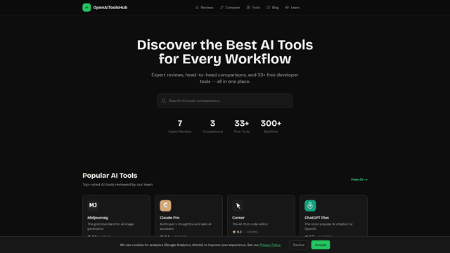 AI Tool Reviews & Comparisons | OpenAIToolsHub screenshot 2